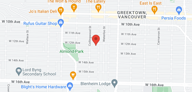 map of 3440 W 12TH AVENUE